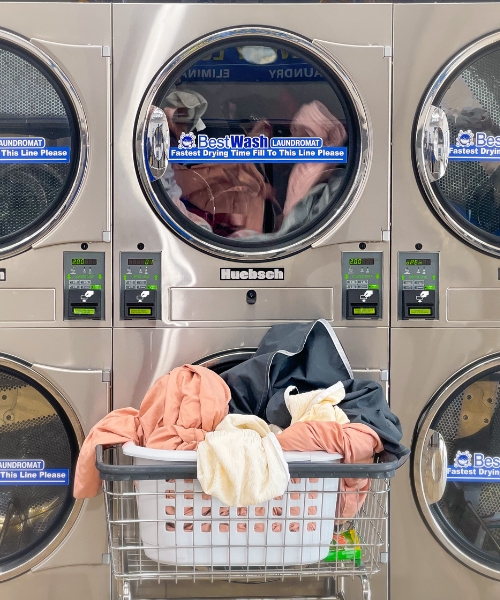 clothes drying at peoria laundromat